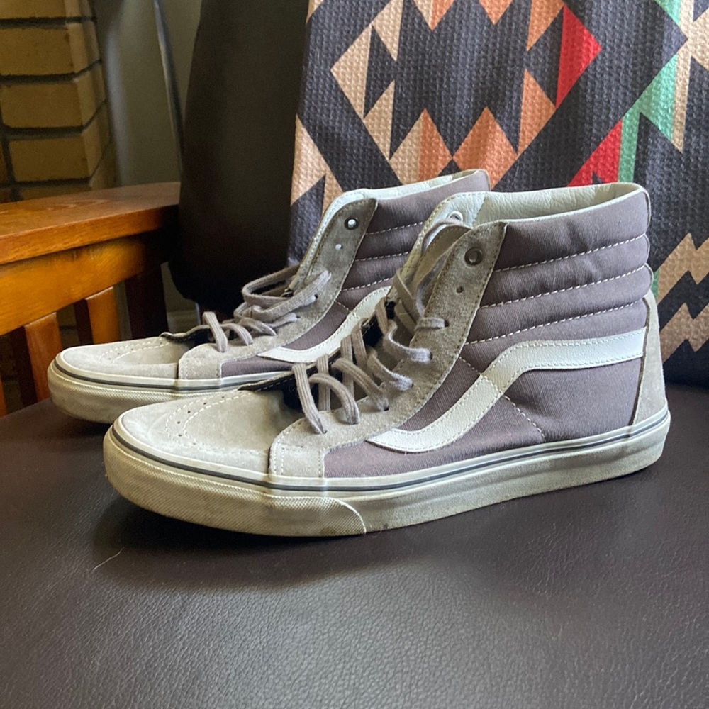 Vans grey and white high tops great condition
